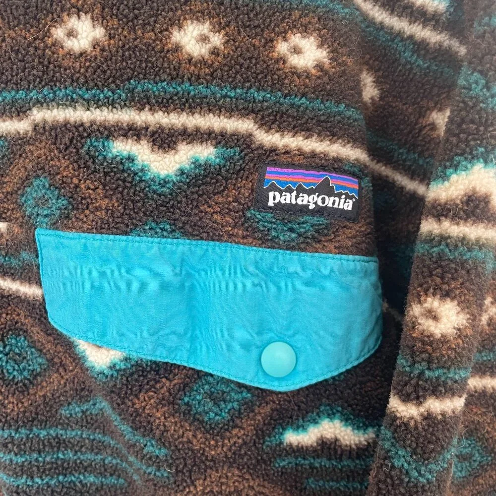 VTG Patagonia Synchilla Print Sweater Snap T - Picture 3 of 4